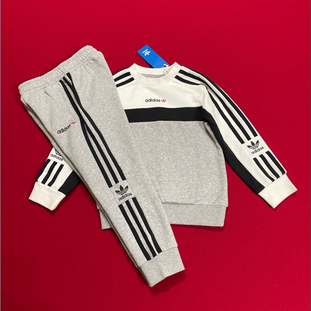 Little Boys Adidas Crewneck Sweatshirt and Pants